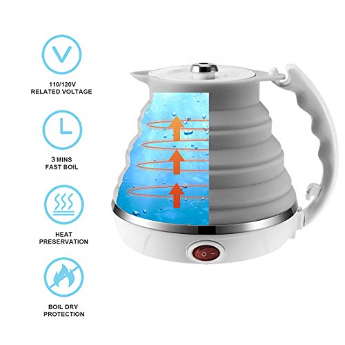 LOUTYTUO Ultrathin Foldable Electric Kettle 110V 555ML - Image 2