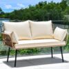 YITAHOME Love Seat Patio Sofa, All-Weather Wicker