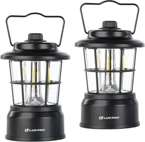 LUXPRO LP1535 265 Lumen Retro LED Lantern 2-Pack