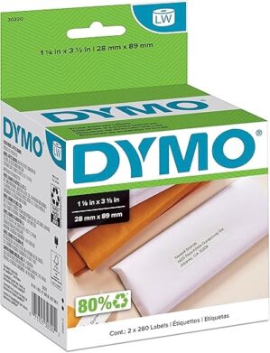 DYMO LW Mailing Address Labels, 1-1/8'' x 3-1/2''