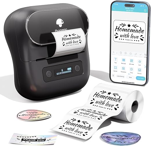 Phomemo M220 Label Maker, Portable Thermal Printer