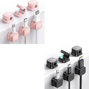 JOYROOM Magnetic Cable Organizer, Adhesive Wire Holder Clips
