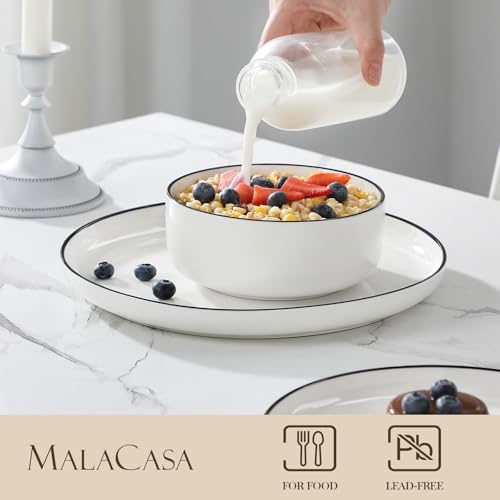 MALACASA Modern Porcelain Dinnerware Set, 12 Pieces - Image 3