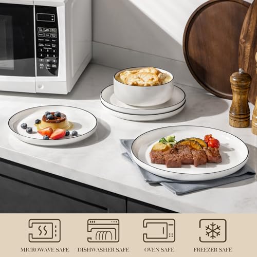MALACASA Modern Porcelain Dinnerware Set, 12 Pieces - Image 4