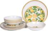 Lechoo Melamine Dinnerware Set – 12pcs Plates & Bowls