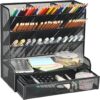 Marbrasse Mesh Desk Organizer, Black Pen Holder