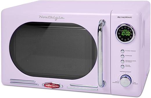 Nostalgia Microwave Oven, NRMO7LV6A, 0.7 Cu. Ft, Lavender