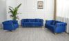 MODCART Mid-Century Velvet Sofa Set, 3 Pieces
