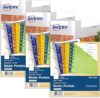 AVERY Mini Binder Pockets, Assorted Colors, 24467