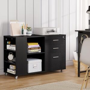 YITAHOME Mobile Wood File Cabinet, 3 Drawer