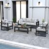 KHOLH Modern Aluminum Patio Furniture Set