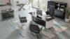 ZURI Modern Executive Desk With Filing Storage