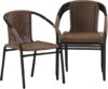 Flash Furniture Modern Rattan Stackable Dining Chairs, Set of 4