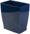 InterDesign Mono Plastic Wastebasket Trash Can, Navy