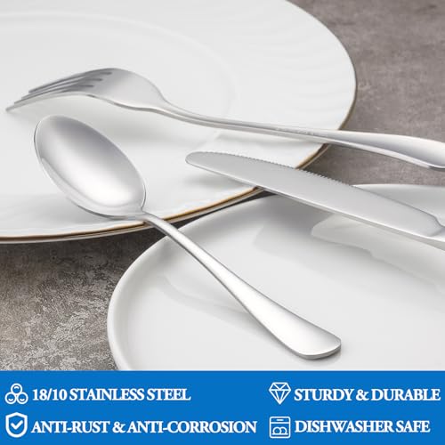 MUTNITT Forks And Spoons Silverware Set, Stainless Steel - Image 3