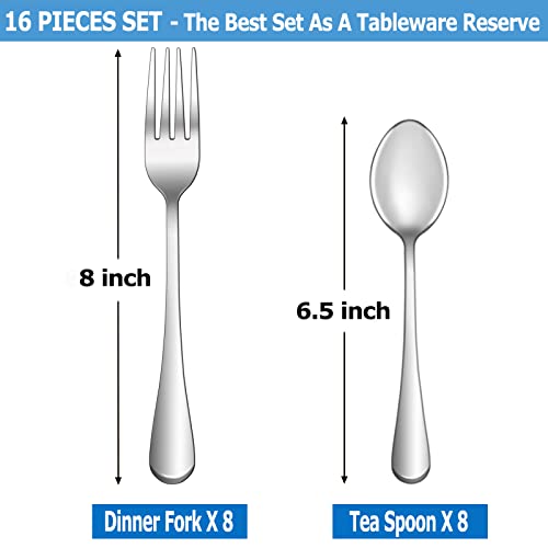 MUTNITT Forks And Spoons Silverware Set, Stainless Steel - Image 2