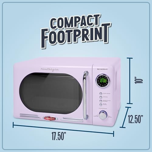 Nostalgia Microwave Oven, NRMO7LV6A, 0.7 Cu. Ft, Lavender - Image 5