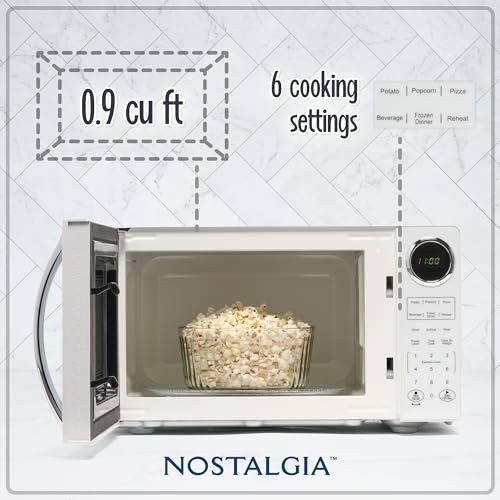 Nostalgia Modern Retro Countertop Microwave Oven, 900-Watt - Image 2
