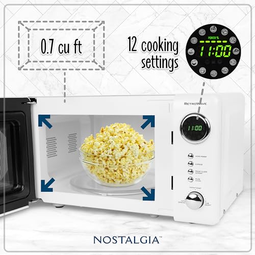 Nostalgia Retro Compact Countertop Microwave Oven - Image 2
