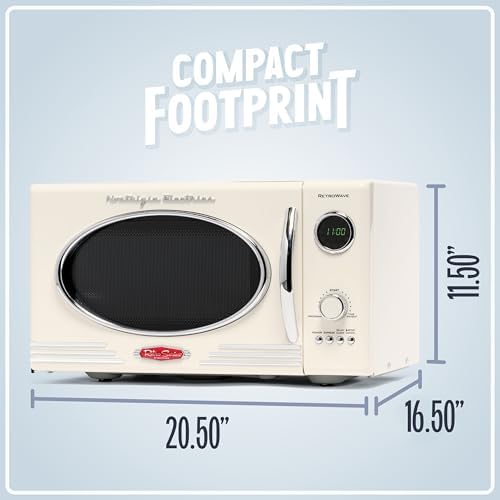 Nostalgia Retro Countertop Microwave Oven - Ivory - Image 5