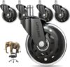 Lifelong Office Chair Wheels Rubber Casters Set