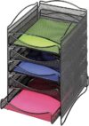 Safco Onyx Mesh Literature Organizer, 5 Drawer