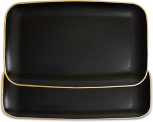 Blue Sky Organic Black Disposable Rectangular Trays