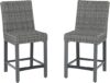 Signature Design by Ashley Outdoor Palazzo Resin Wicker Tall Barstool, Gray