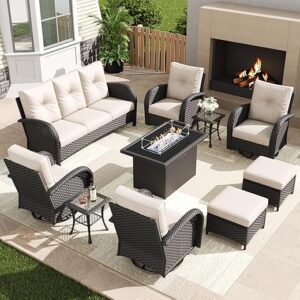 KHOLH Outdoor Patio Furniture Set with Fire Pit