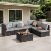 Qsun Outdoor Patio Sectional Set, 7-Piece