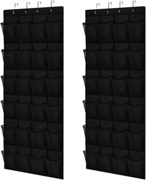Gorilla Grip Over Door Shoe Organizer, 24 Pockets