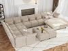 LLappuil Oversized Sectional Sofa Sleeper, Chenille