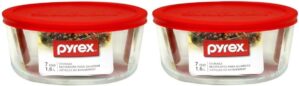 Pyrex Pack Of 2 Containers Plus 7-Cup Dish