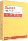 STAPLES Pastel Recycled Color Copy Paper, 500/Ream (14787)