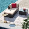 Devoko Patio 3-Piece Outdoor Conversation Set