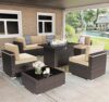 Vakollia Patio Furniture Set With Fire Pit Table