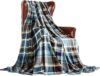 MERRYLIFE Plaid Sherpa Ultra-Plush Throw Blanket