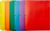 Amazon Basics Plastic 3 Hole Punch Folders, 6 Pack