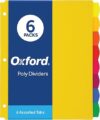 Oxford Plastic Binder Dividers, 8 Tab, 89601