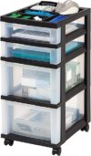 IRIS Plastic Drawer Storage Organizer Cart