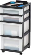 IRIS Plastic Drawer Storage Organizer Cart
