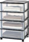 IRIS Plastic Drawer Storage Organizer Cart
