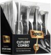 Tepco Settings Plastic Silverware Set – 160 Count