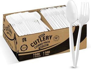 R-kay Plastic Utensils Set – 1000 Pcs