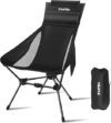 ZIMFEM Portable Camping Chair With Headrest And Bag
