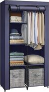 SONGMICS Portable Closet Wardrobe Organizer With Cover
