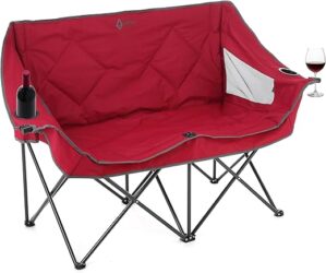 ARROWHEAD OUTDOOR Portable Folding Double Camping Loveseat Chair