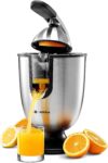 Eurolux Premium Electric Orange Juicer, Stainless Steel