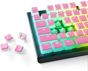 SteelSeries Pudding-Style Durable PBT Keycaps - Pink