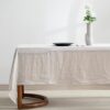 EVERLY Pure Linen Rectangle Tablecloths 60×120 Inches